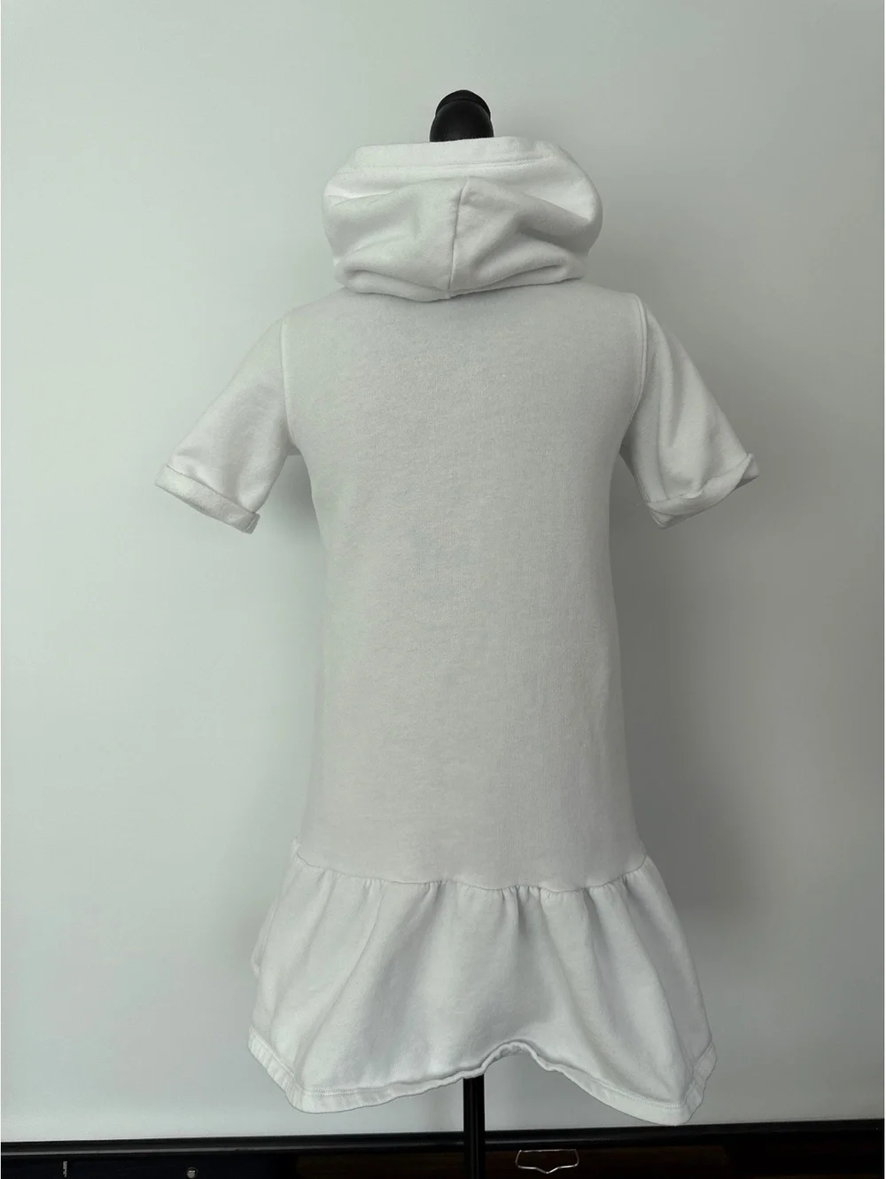 Polo Ralph Lauren Girls Hooded Sweatshirt Dress White Big Pony Size 12-14 L